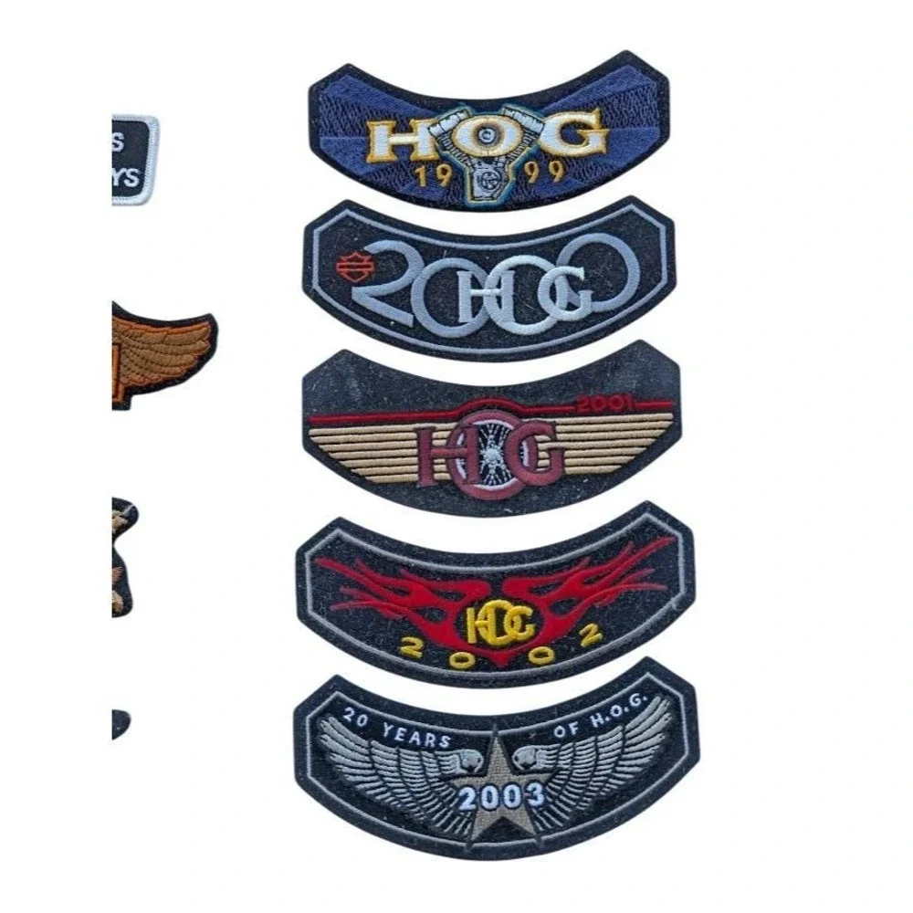 9 Lot Harley Davidson Owners Group Patches 99-03 Ladies HOG‎ Eagle Bad Ass Boys